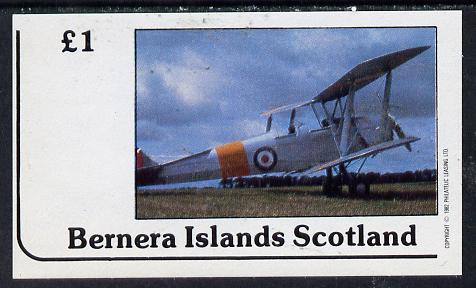Bernera 1982 Bi-planes #1 imperf souvenir sheet (£1 value) unmounted mint