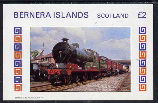 Bernera 1982 Steam Locos #13 imperf deluxe sheet (£2 value) unmounted mint