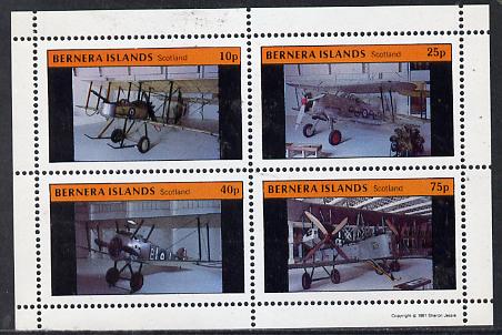 Bernera 1981 Museum Aircraft perf,set of 4 values (10p to 75p) unmounted mint