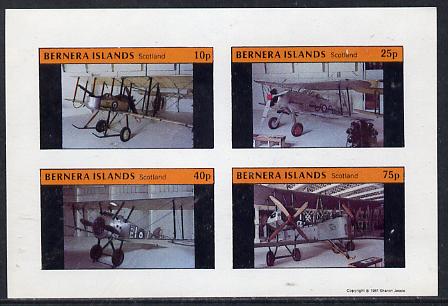 Bernera 1981 Museum Aircraft imperf,set of 4 values (10p to 75p) unmounted mint