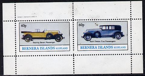 Bernera 1982 Cars perf,set of 2 values (40p & 60p) unmounted mint