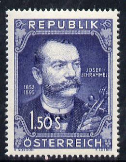 Austria 1952 Birth Centenary of Josef Schrammel (Composer) unmounted mint Mi 970, SG 1235