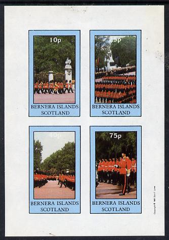 Bernera 1981 Uniforms (Guardsmen) imperf,set of 4 values (10p to 75p) unmounted mint 