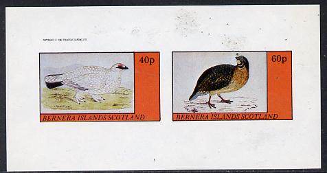Bernera 1982 Game Birds #1 imperf,set of 2 values (40p & 60p) unmounted mint
