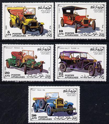 Afghanistan 1989 Vintage Cars perf set of 5 unmounted mint, SG 1278-82*