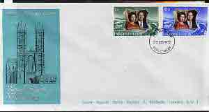 Falkland Islands 1972 Royal Silver Wedding set of 2 on illustrated cover with first day cancel