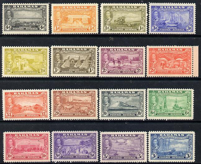 Bahamas 1948 KG6 Eleuthera set of 16 unmounted mint, SG 178-93