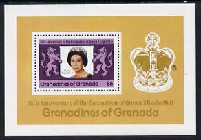 Grenada - Grenadines 1978 Coronation 25th Anniversary m/sheet (SG MS 275) unmounted mint