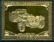 Bernera 1985 Classic Cars - 1936 Jaguar SS £12 value perforated & embossed in 22 carat gold foil unmounted mint