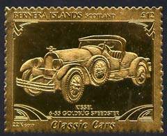 Bernera 1985 Classic Cars - Kissel Goldburg Speedster £12 value perforated & embossed in 22 carat gold foil unmounted mint
