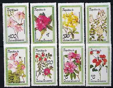 Equatorial Guinea 1979 Roses & Rhododendrons set of 8 unmounted mint