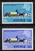 Cyprus 1975 Centenary of UPU set of 2 unmounted mint, SG 439-40*