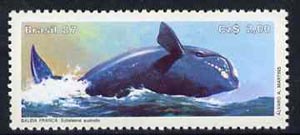 Brazil 1987 Endangered Animals - Right Whale unmounted mint, SG 2275*