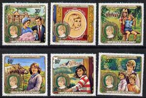 Chad 1982 Princess Di's 21st Birthday perf set of 6 unmounted mint, SG 603-08*