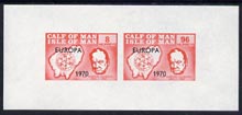 Calf of Man 1970 Europa opt'd on Churchill & Map imperf m/sheet (8m & 96m red) (Rosen CA186MS) unmounted mint