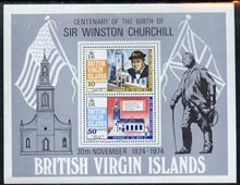 British Virgin Islands 1974 Birth Centenary of Sir Winston Churchill m/sheet unmounted mint, SG MS 324
