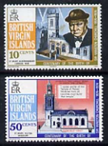 British Virgin Islands 1974 Birth Centenary of Sir Winston Churchill set of 2, SG 322-23 unmounted mint