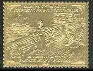 Easdale 1992 Columbus 500th Anniversary Â£10 (The Unceremonial Return) embossed in 22k gold foil unmounted mint