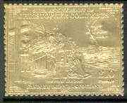 Easdale 1992 Columbus 500th Anniversary Â£10 (The First Landing) embossed in 22k gold foil unmounted mint