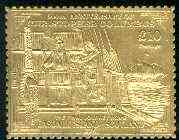 Easdale 1992 Columbus 500th Anniversary Â£10 (The Final Journey Home) embossed in 22k gold foil unmounted mint
