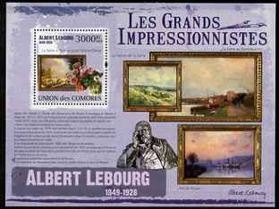 Comoro Islands 2009 Impressionists - Albert Lebourg perf s/sheet unmounted mint