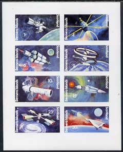 Bernera 1978 Spacecraft complete imperf,set of 8 values (1p to 30p) unmounted mint