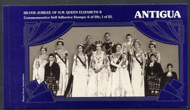 Booklet - Antigua 1977 Silver Jubilee Booklet containing SG 532a & 533a self-adhesive panes SG SB2