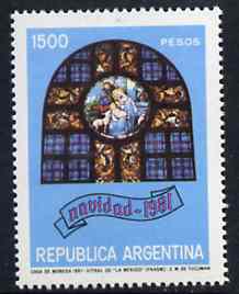 Argentine Republic 1981 Christmas (Stained Glass Window) unmounted mint SG 1728*