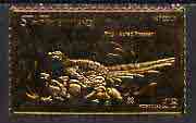Staffa 1976 Ring-Necked Pheasant (Female) Â£8 value perforated & embossed in 23 carat gold foil unmounted mint (Rosen 283b)
