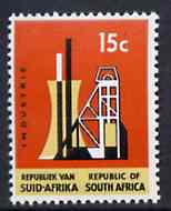 South Africa 1969 Industry 15c (Redrawn with phosphor bands) unmounted mint, SG 295*