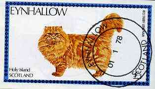 Eynhallow 1978 Cats (Red Tabby Longhair) imperf souvenir sheet (Â£1 value) cto used