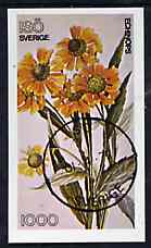 Iso - Sweden 1977 Flowers (Echinops) imperf m/sheet (1000 value) cto used