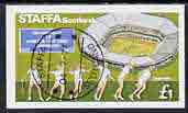Staffa 1977 Tennis (Wimbledon 100th Anniversary) imperf m/sheet (Â£1 value) cto used
