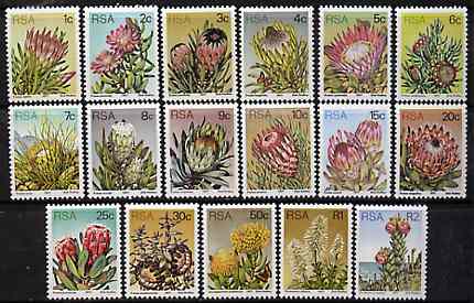 South Africa 1977-82 Succulents def set of 17 (1 of each value) unmounted mint SG 414-30