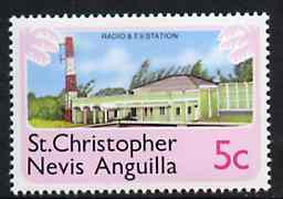 St Kitts-Nevis 1978 Radio & TV Station 5c from Pictorial def set, SG 394 unmounted mint