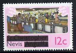 Nevis 1980 TV Assembly Plant 12c from opt'd def set, SG 39 unmounted mint*