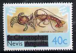 Nevis 1980 Lobster & Sea Crab 40c from opt'd def set, SG 43 unmounted mint*