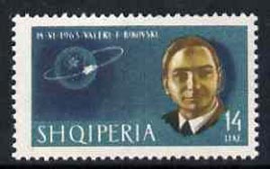 Albania 1963 Soviet Astronauts 14L Bykovsky unmounted mint, Mi 761