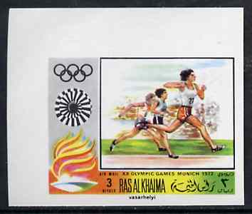Ras Al Khaima 1970 Running 3R imperf from Olympics set unmounted mint, Mi 386B