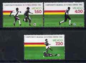 Mexico 1982 World Cup Football set of 3 unmounted mint, SG 1635-37*