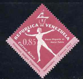 Venezuela 1962 Gymnastics 85c from National Games Diamond shaped set, SG 1746