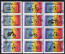 Staffa 1977 Bicycles complete perf set of 12 values (2p to Â£1) cto used