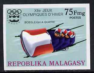 Malagasy Republic 1976 Bobsleigh 75f imperf from Winter Olympic Games set unmounted mint, as SG 330*