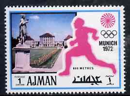 Ajman 1971 800 metres 1dh from Munich Olympics perf set of 20, Mi 726 unmounted mint