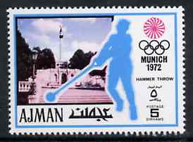 Ajman 1971 Hammer 5dh from Munich Olympics perf set of 20, Mi 730 unmounted mint