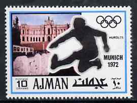 Ajman 1971 Hurdling 10dh from Munich Olympics perf set of 20, Mi 733 unmounted mint