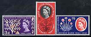GB Great Britain 1961 Post Office Savings Bank unmounted mint set of 3, SG 623-25