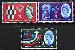 GB Great Britain 1962 National Productivity Year unmounted mint set of 3 (ordinary) SG 631-33