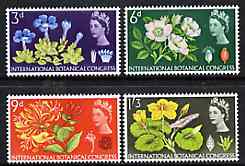 GB Great Britain 1964 Botanical Conference unmounted mint set of 4 (ordinary) SG 655-58*