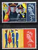 GB Great Britain 1965 Salvation Army Centenary unmounted mint set of 2 (ordinary) SG 665-66